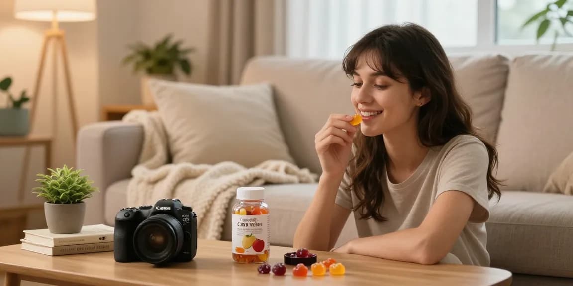 Experience flavorful CBD gummies at https://www.cbdnorth.co/product/cbd-gummies-edibles in a cozy setting, promoting relaxation and self-care.