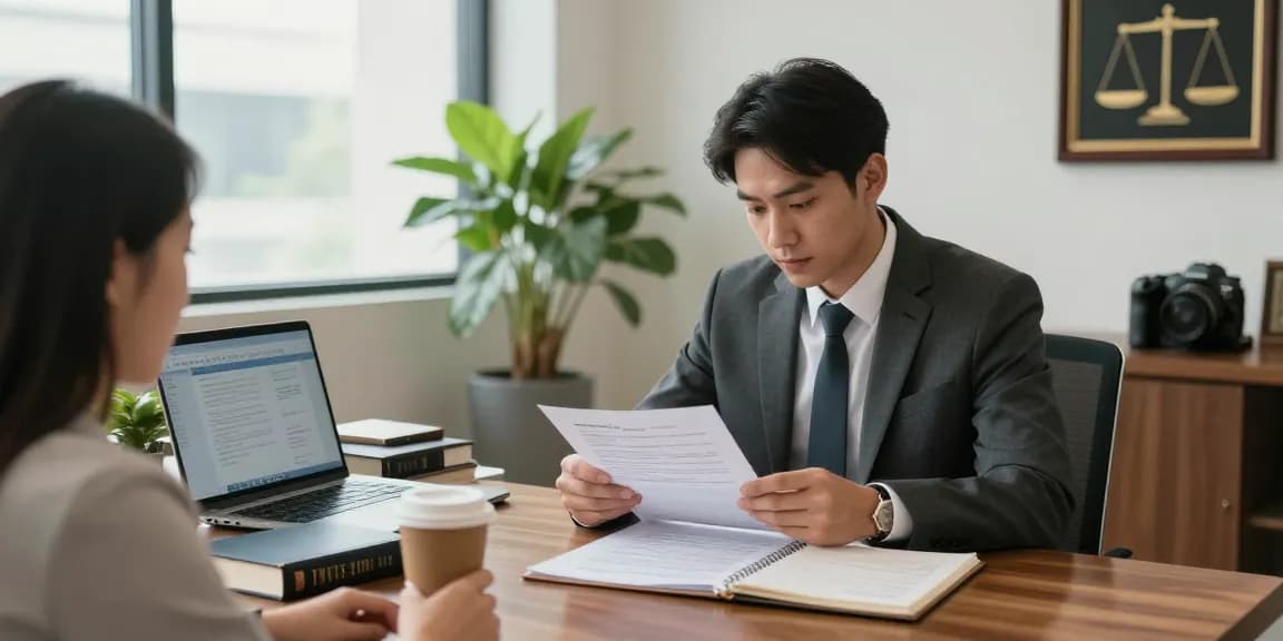 Consultation scene showcasing a lawyer and client discussing case strategies to check out your url effectively.