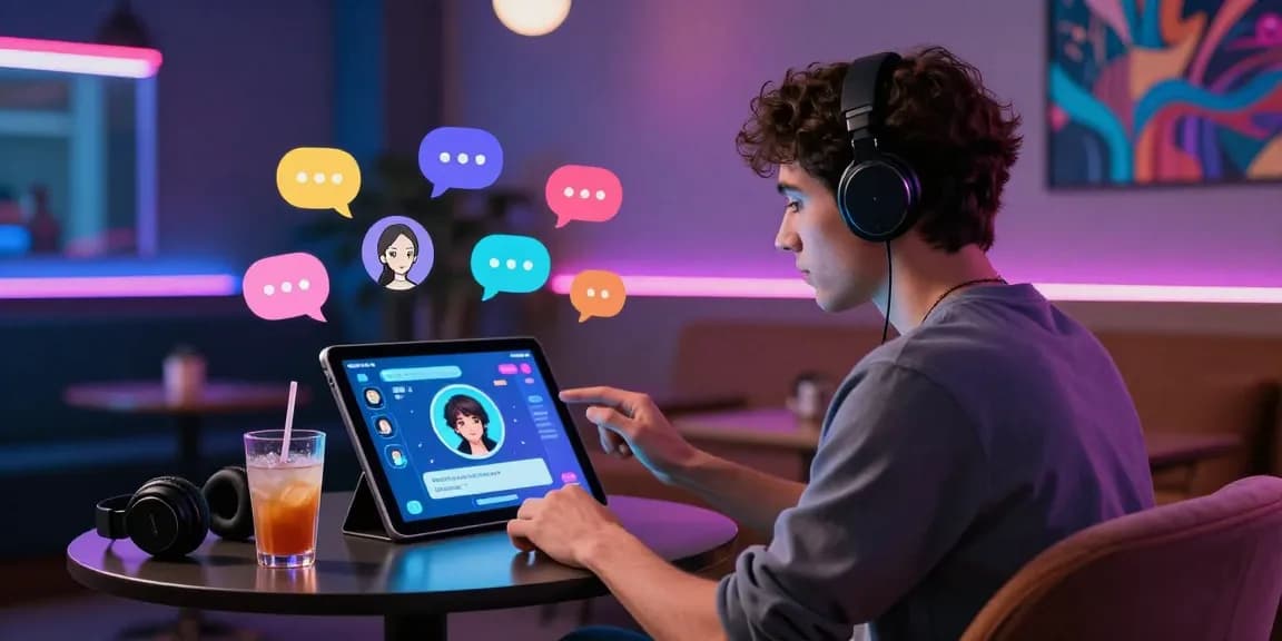 Engaging user in NSFW AI chat session in a modern digital environment.