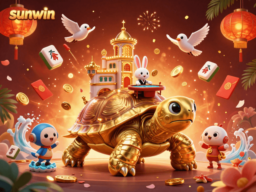 Experience the thrill of sunwin with a golden tortoise casino palace, capturing excitement in every detail.