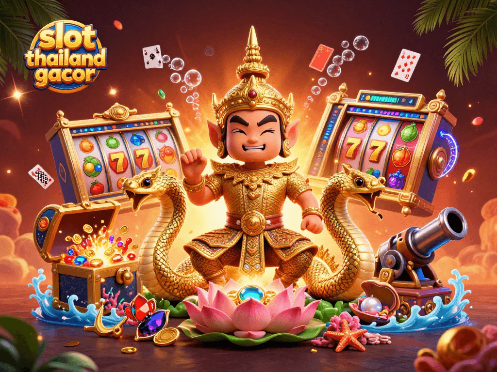 Experience the excitement of slot thailand gacor with colorful slot machine elements and dynamic guardians.