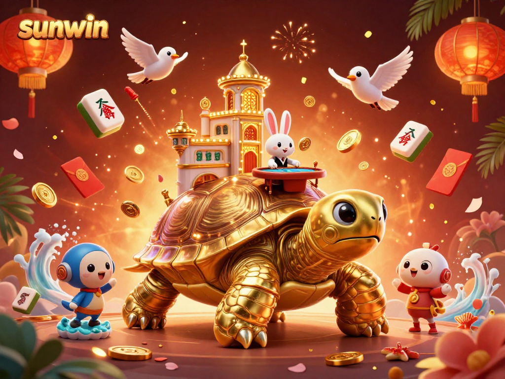 Experience the thrill of sunwin with a golden tortoise casino palace, capturing excitement in every detail.