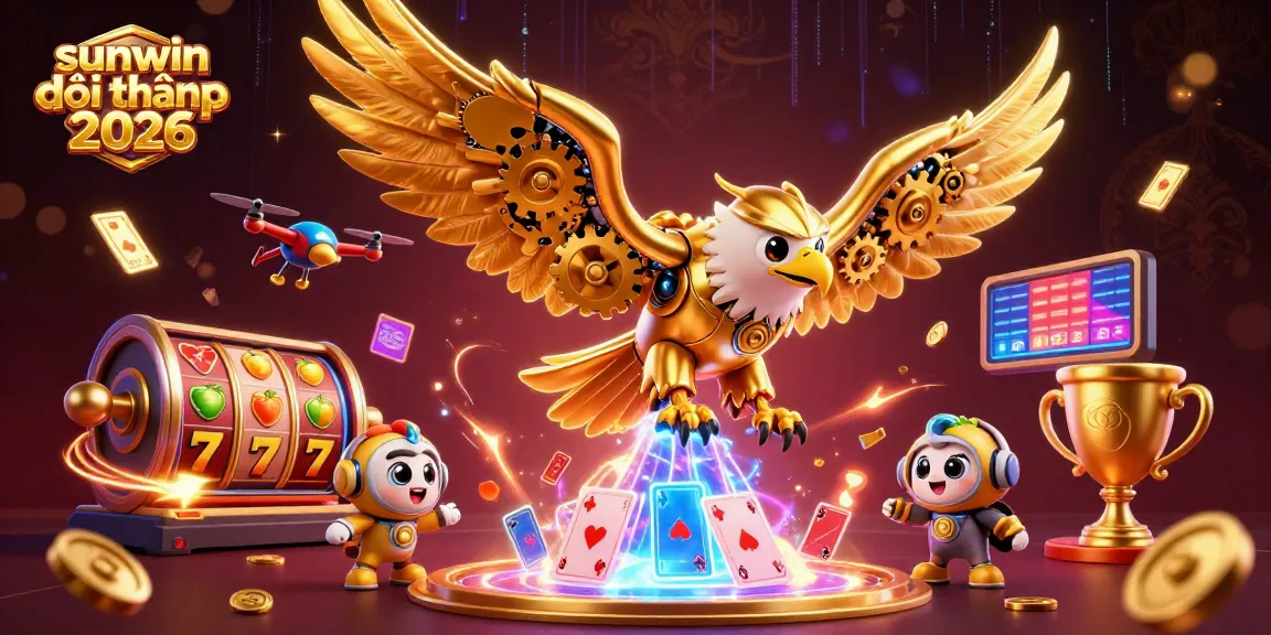 Engage in vibrant gameplay with sunwin đổi thưởng 2026 featuring a golden eagle amidst rich casino elements.