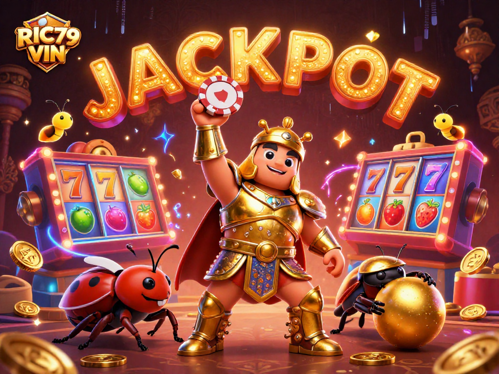 Experience thrilling wins at RIC79 VIN with playful beetles and casino adventure!