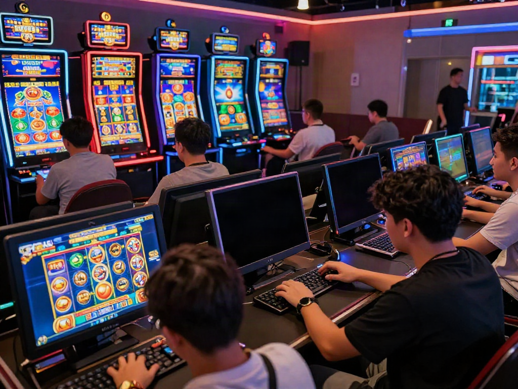Engaging online gaming experience at http://gem88-mobile.com with colorful graphics and enthusiastic players.