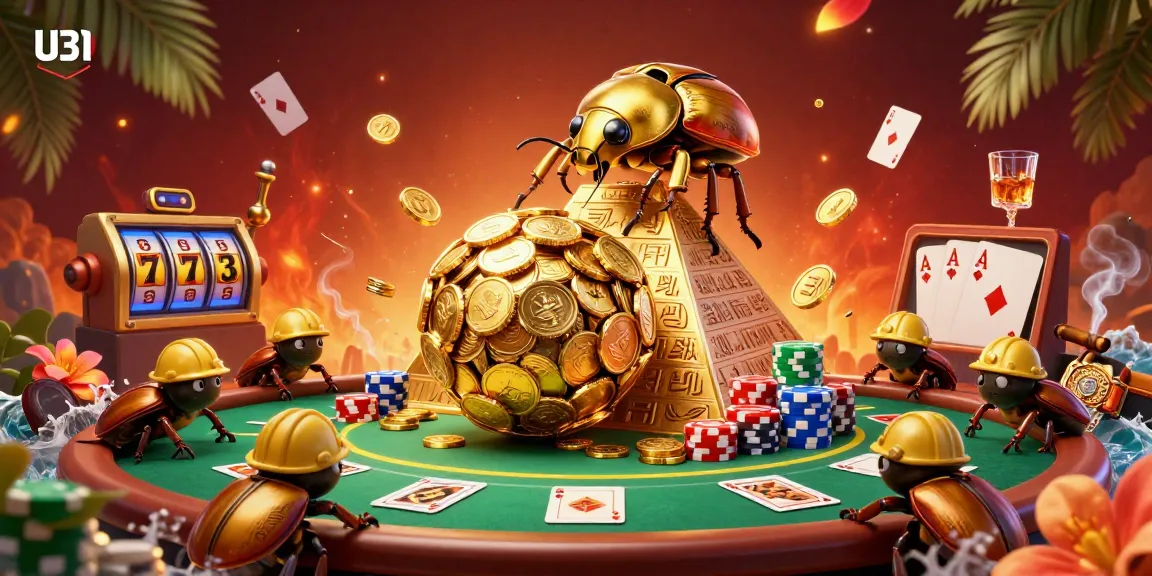 Experience the thrill of U31 casino gaming with golden beetles and exciting poker elements.