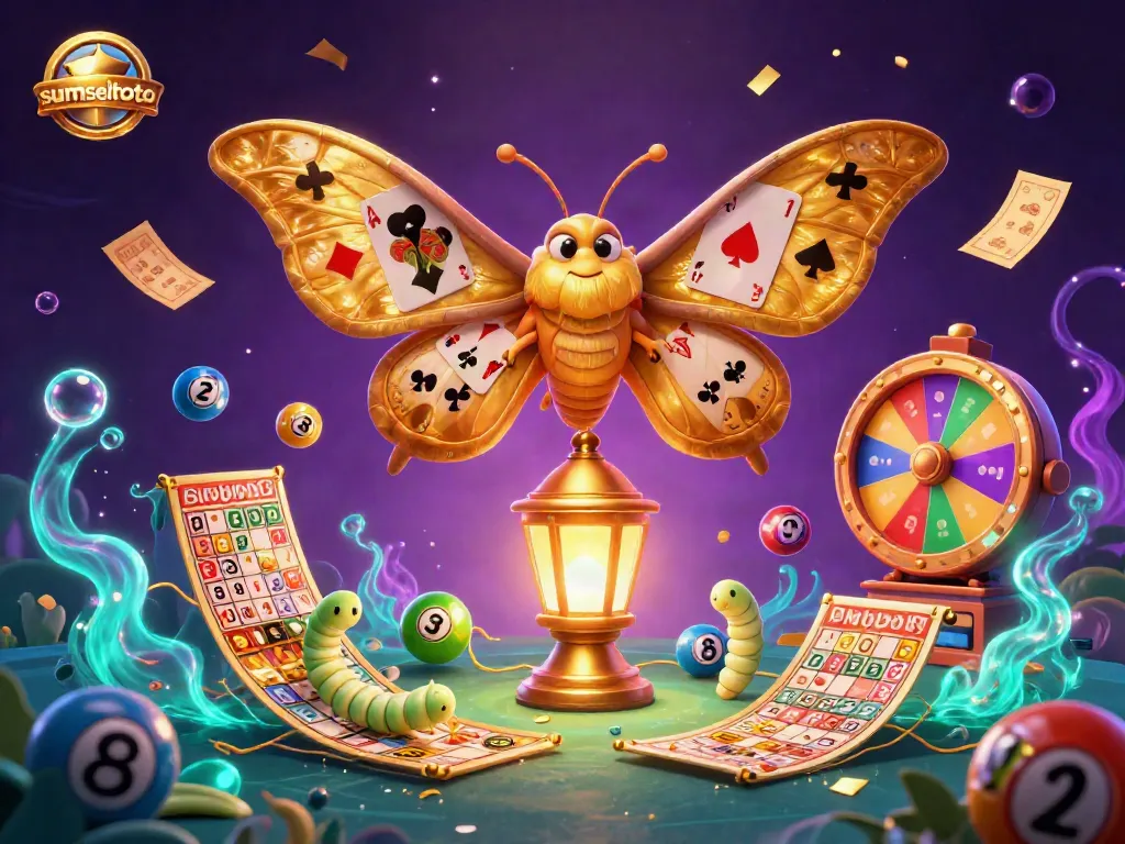 Experience vibrant wins at sumseltoto with stunning illustrations of lottery excitement and casino energy.