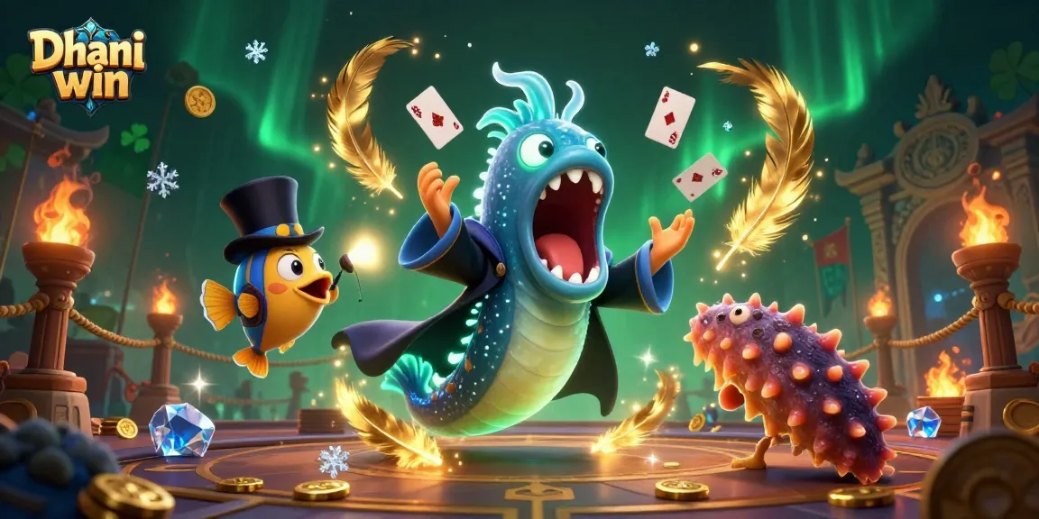 Dhani win's exciting card tricks scene includes unique characters performing captivating magic acts.