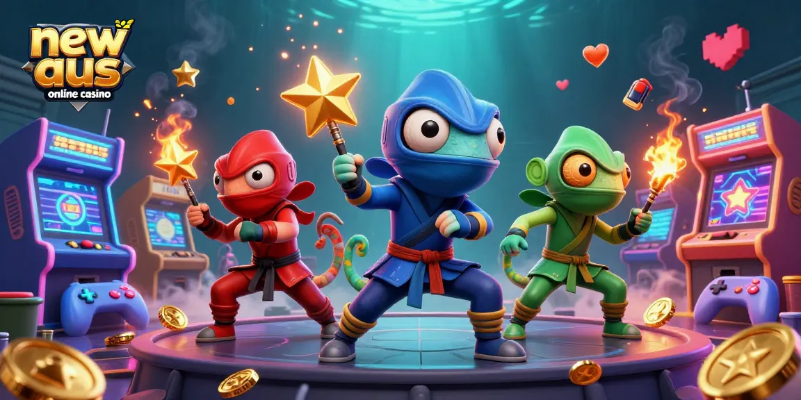 Experience the thrill of new aus online casino with colorful characters and dynamic gaming elements.